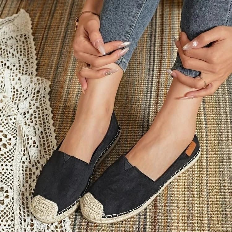 Espadrille- Daim - noir