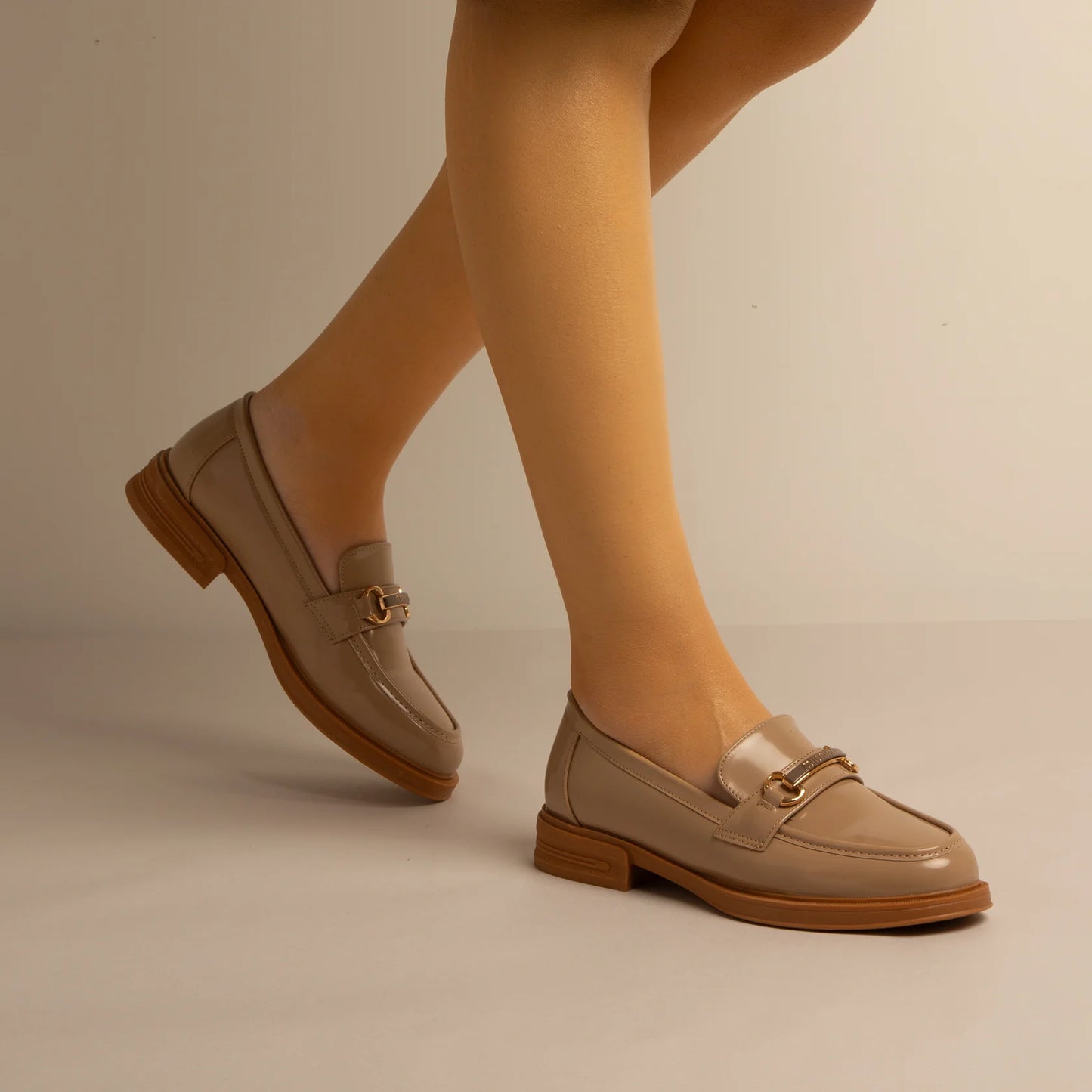 Mocassin Simili-Cuir Beige
