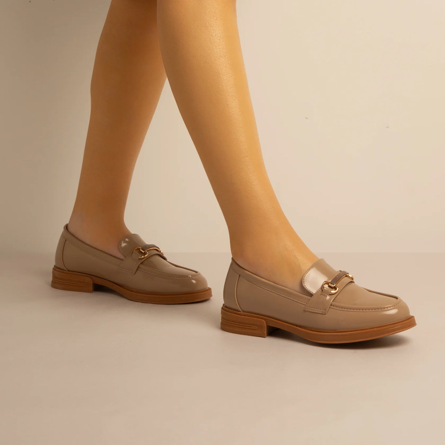 Mocassin Simili-Cuir Beige