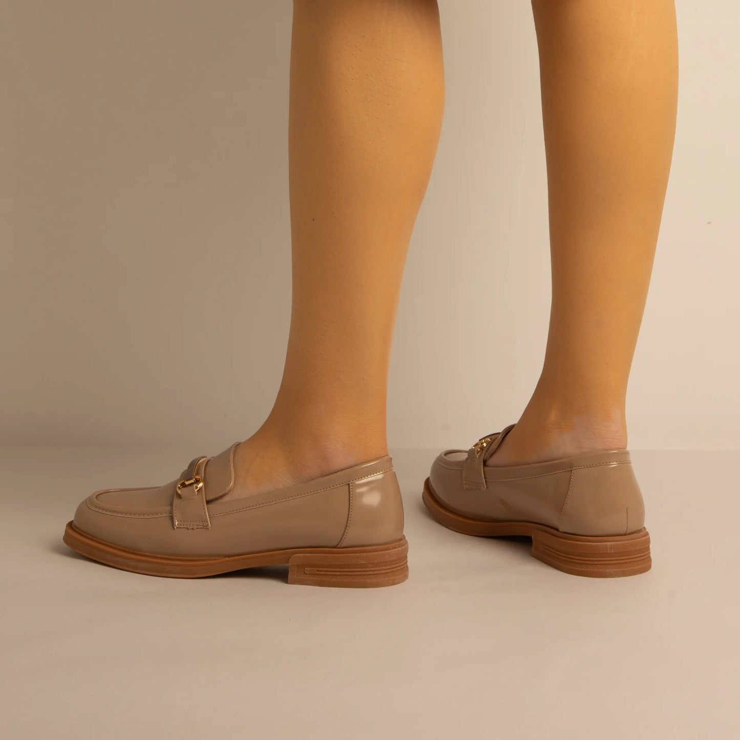 Mocassin Simili-Cuir Beige