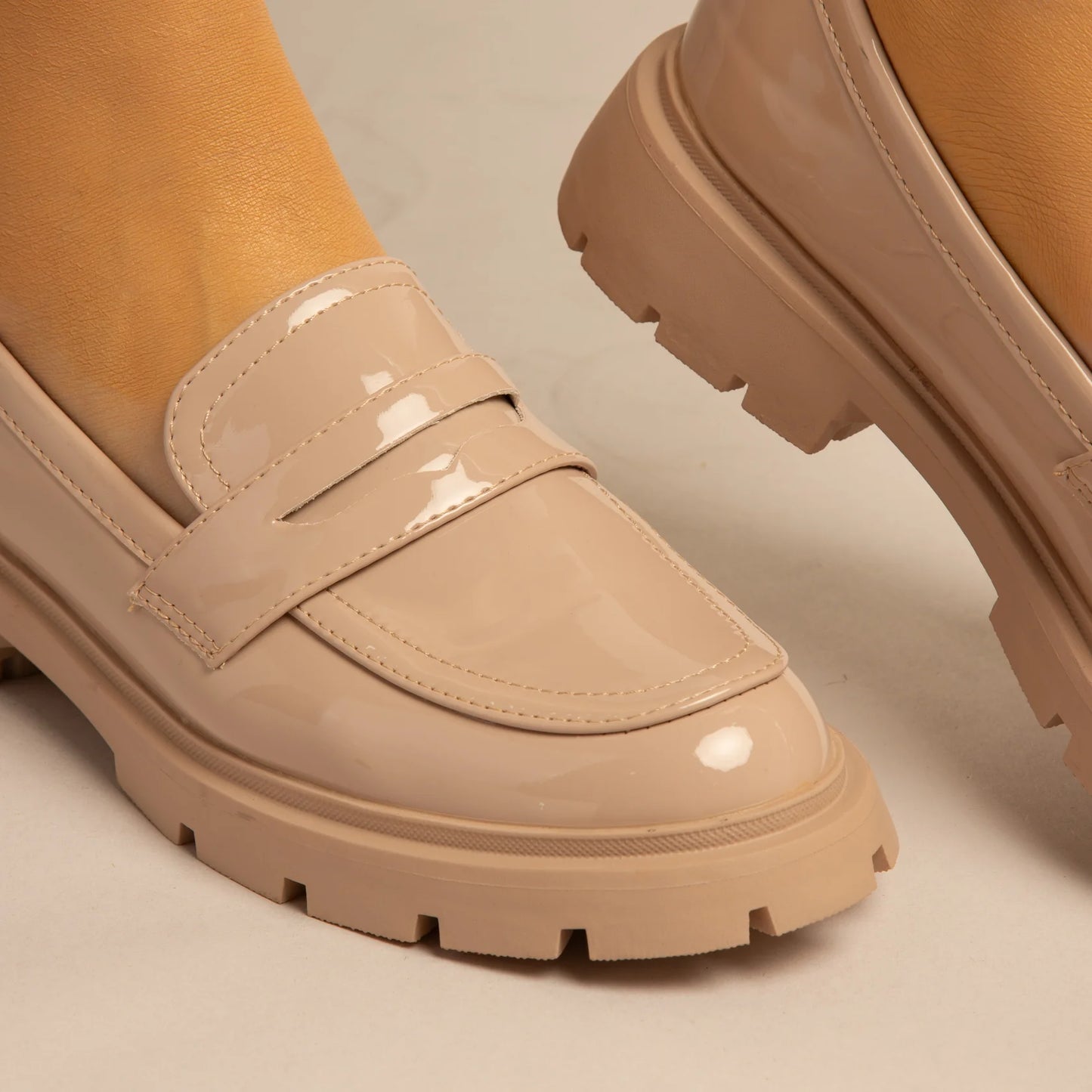 Mocassin Simili-Cuir_Beige