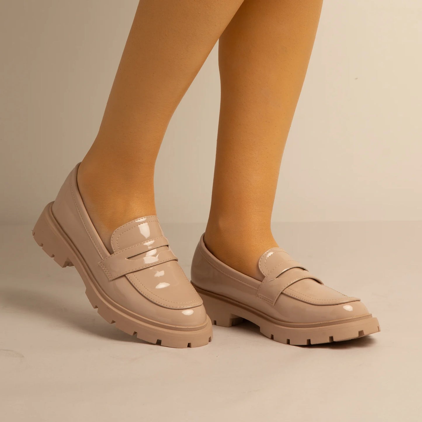 Mocassin Simili-Cuir_Beige