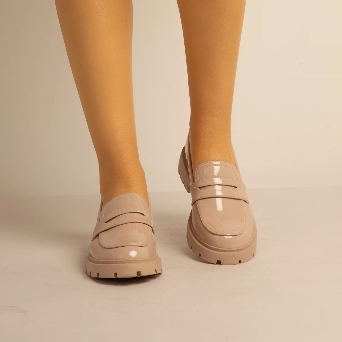 Mocassin Simili-Cuir_Beige