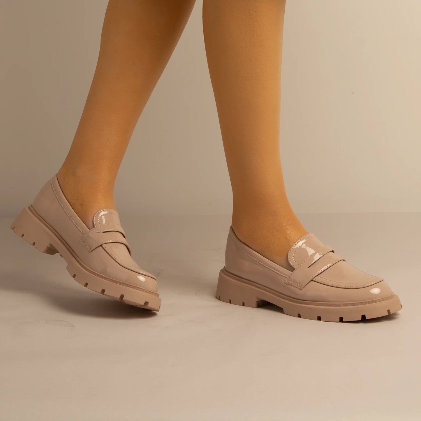 Mocassin Simili-Cuir_Beige