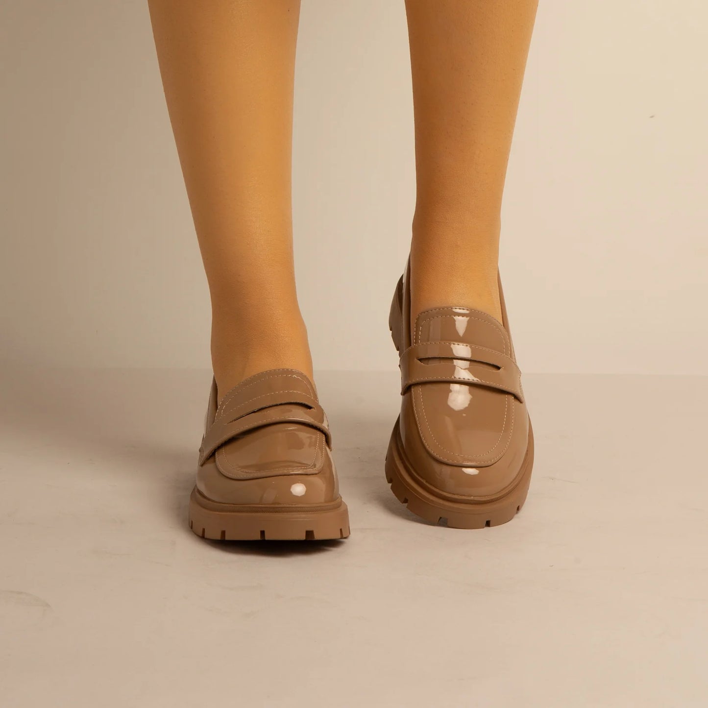 Mocassin Simili-Cuir Khaki