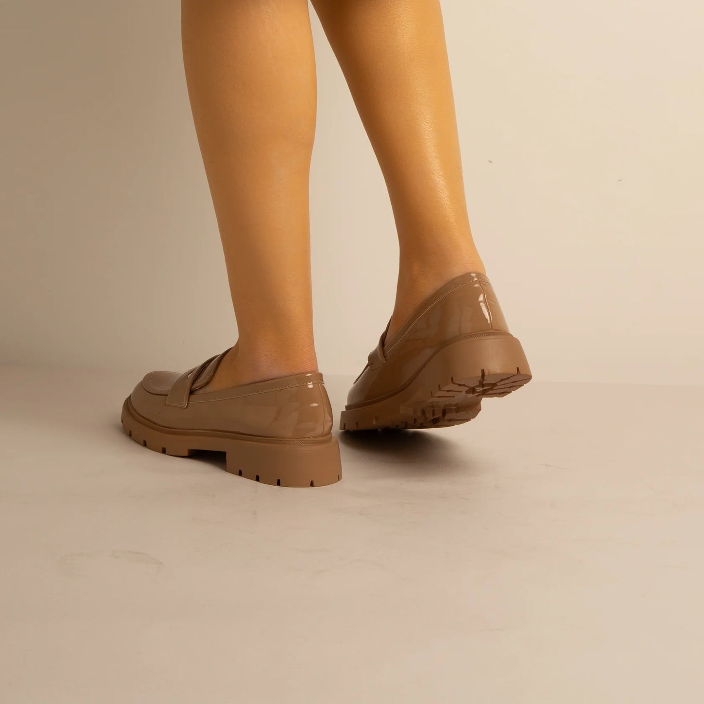 Mocassin Simili-Cuir Khaki