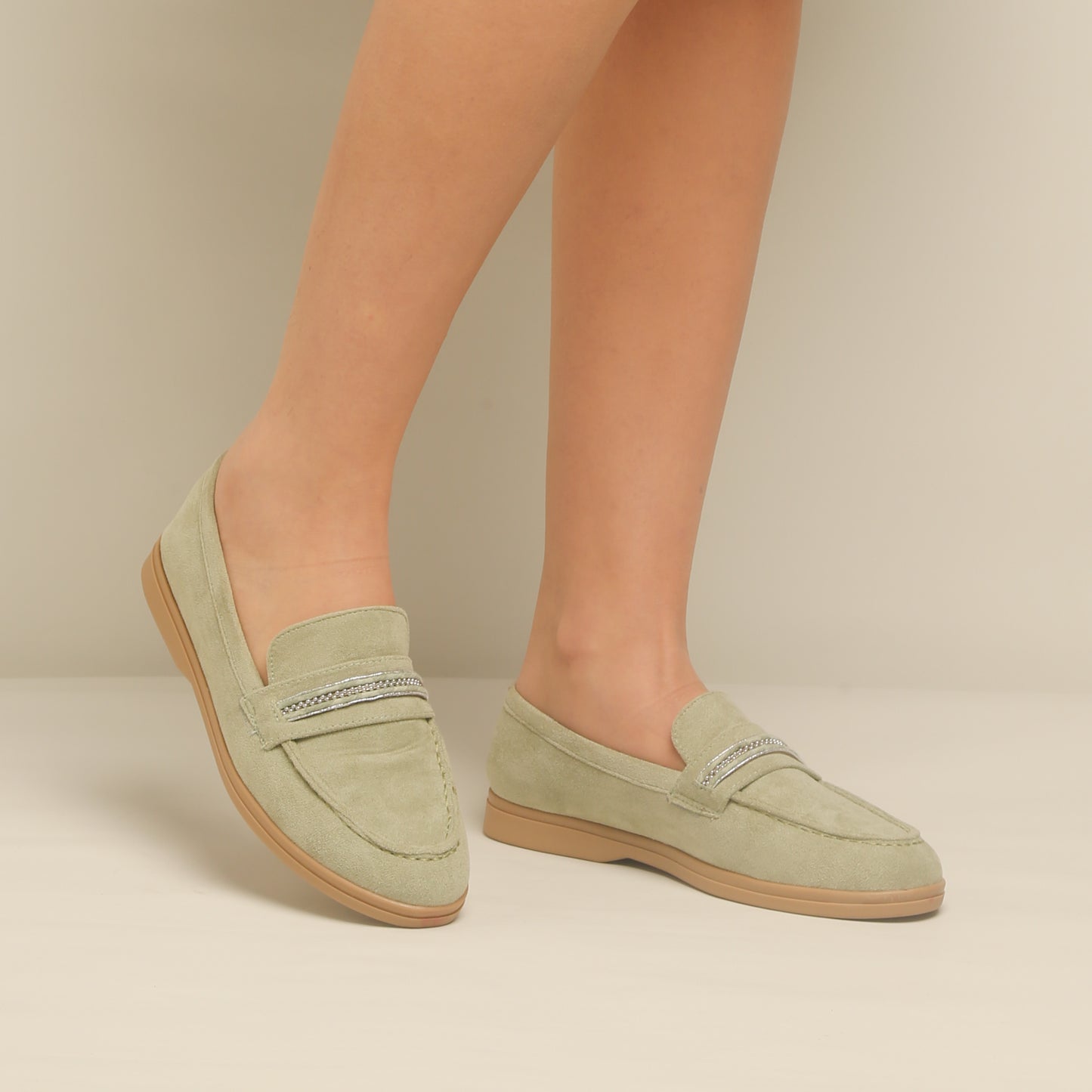 mocassin en daim
