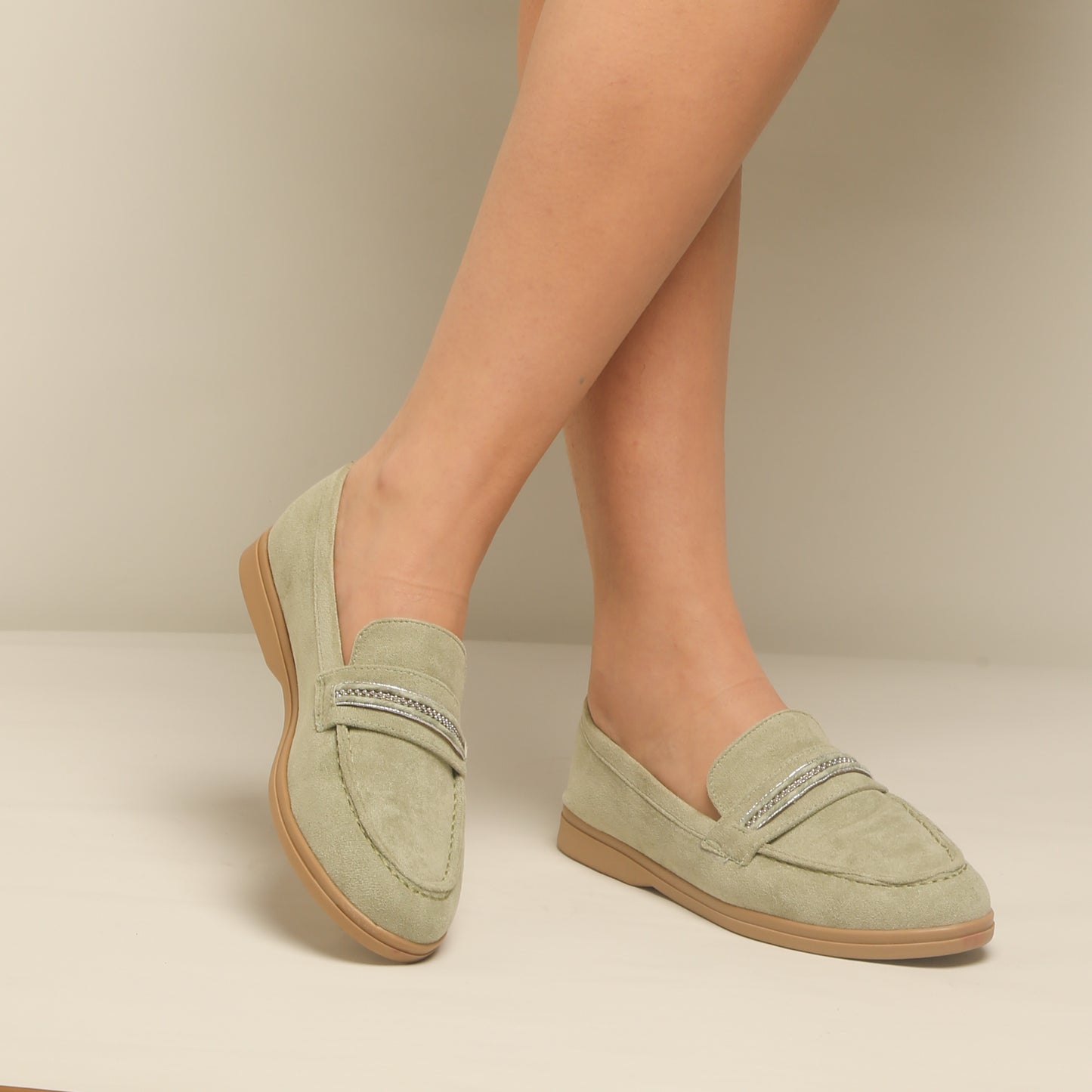 mocassin en daim