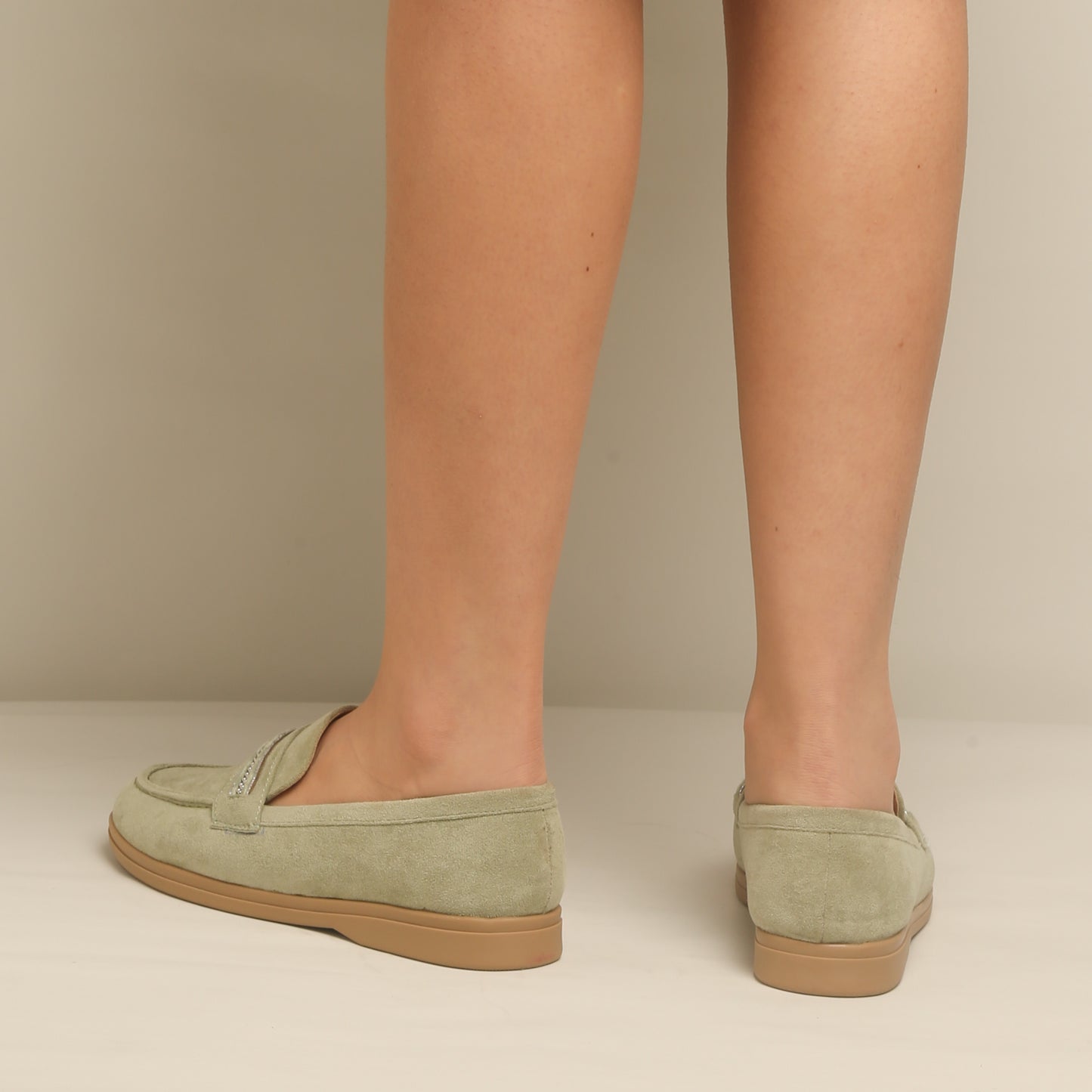 mocassin en daim