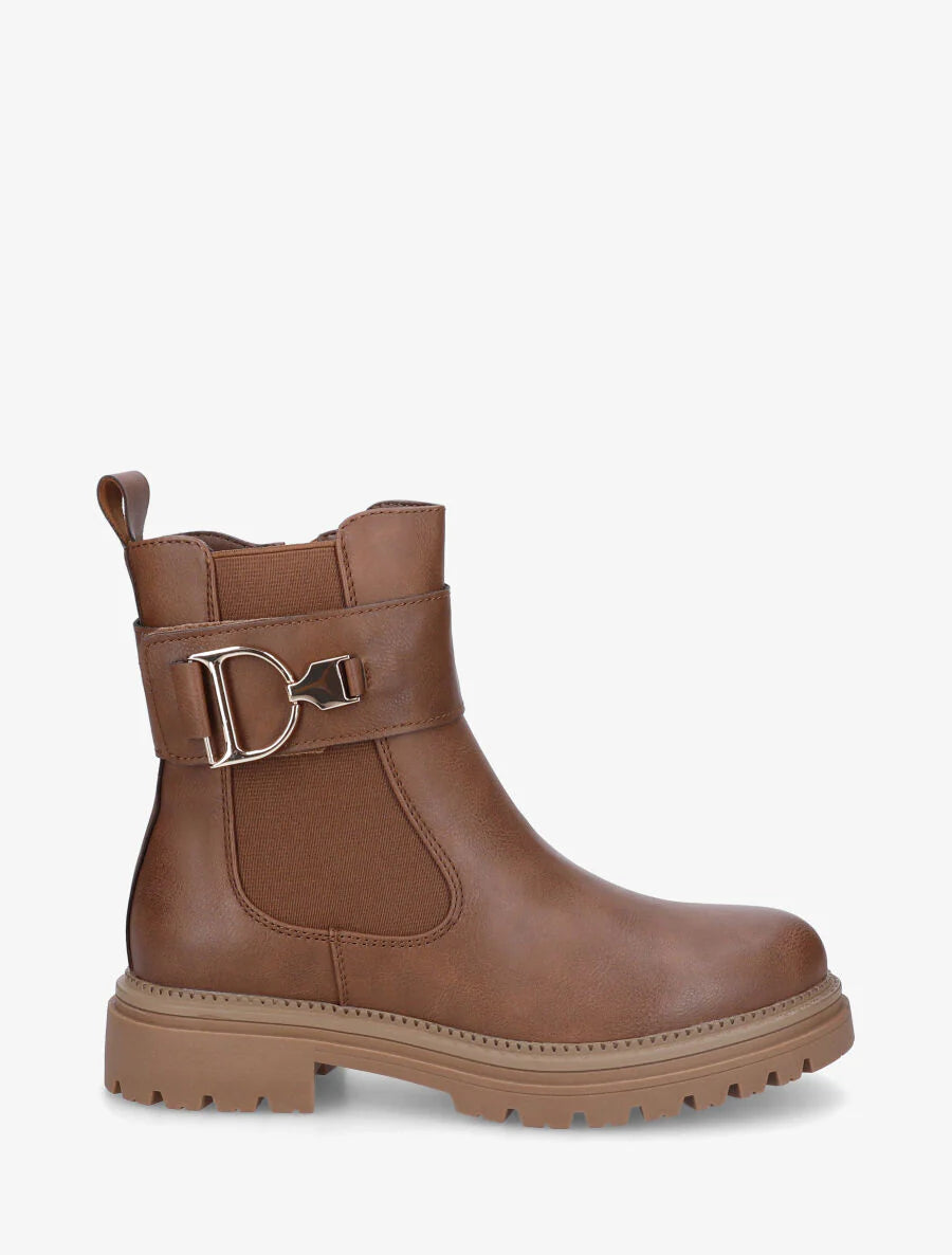 Bottine - Simili Cuir - Marron