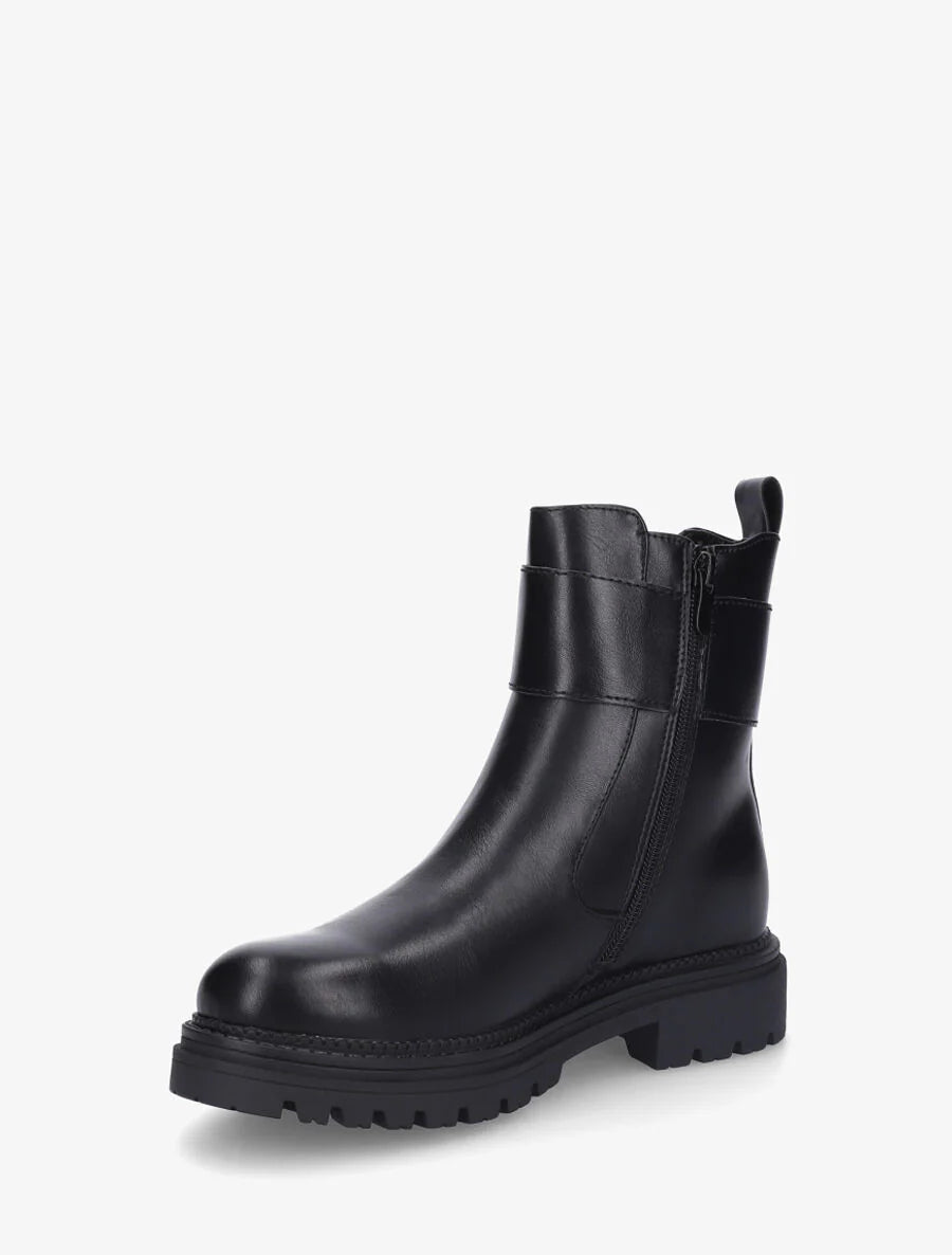 Bottine - Simili cuir - Noir