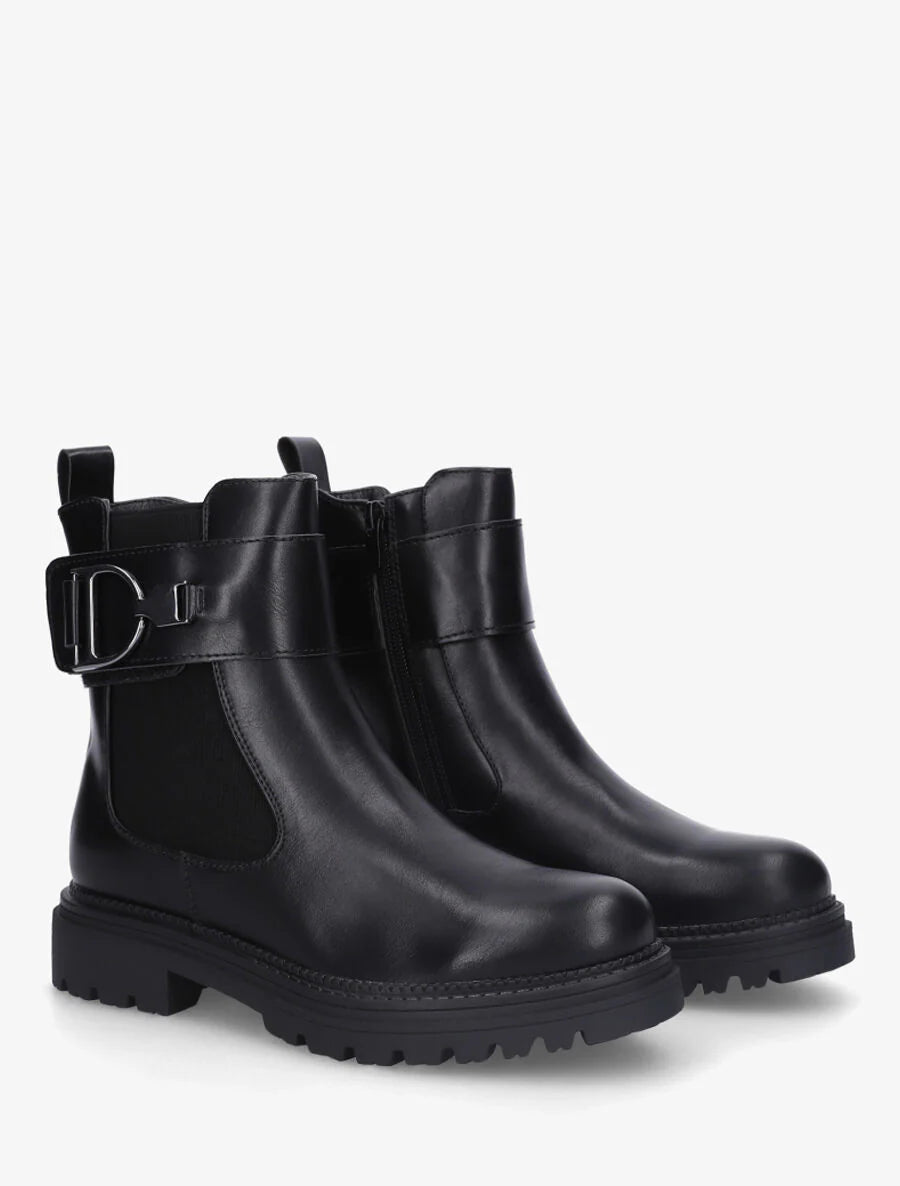 Bottine - Simili cuir - Noir