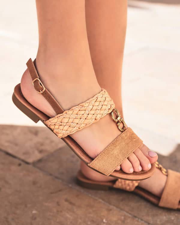 Sandale - Palte - Camel