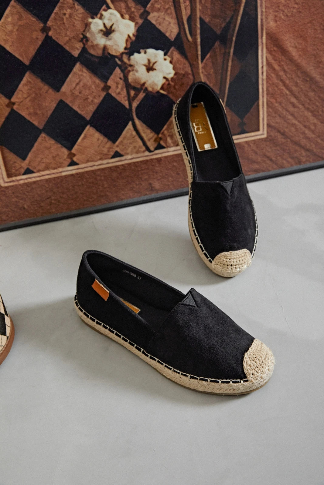 Espadrille- Daim - noir