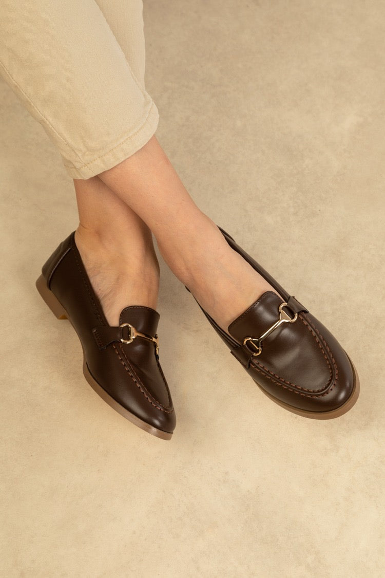 Mocassin - Simili cuir - Marron