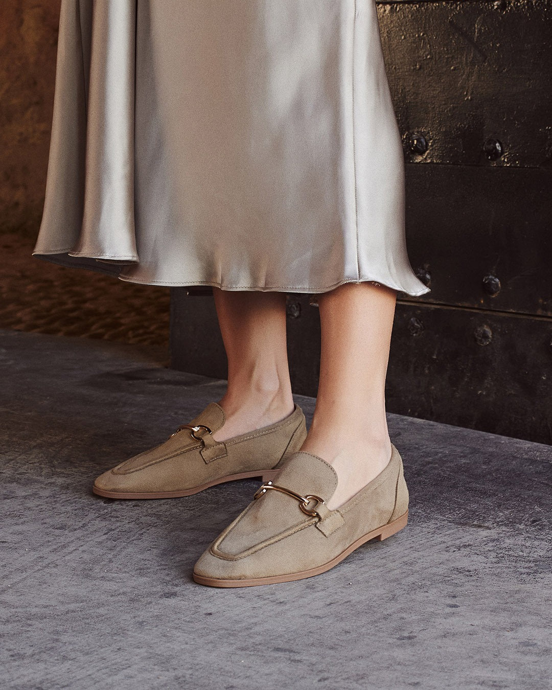Mocassins en Daim - Vert Khaki