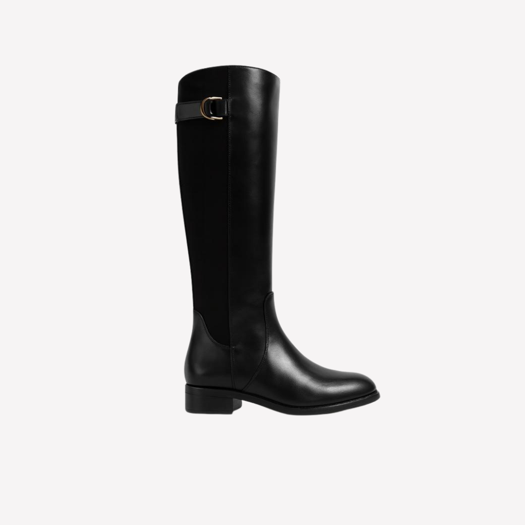 Bottes cavalières - Simili Cuir - Noir