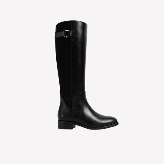Bottes cavalières - Simili Cuir - Noir