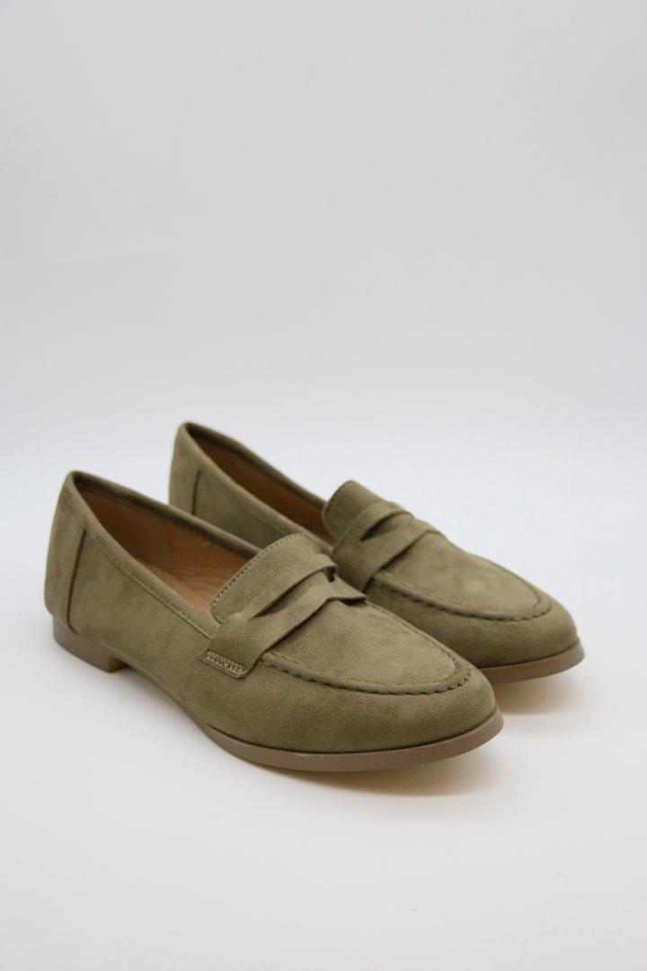 Mocassins en Daim - Vert olive