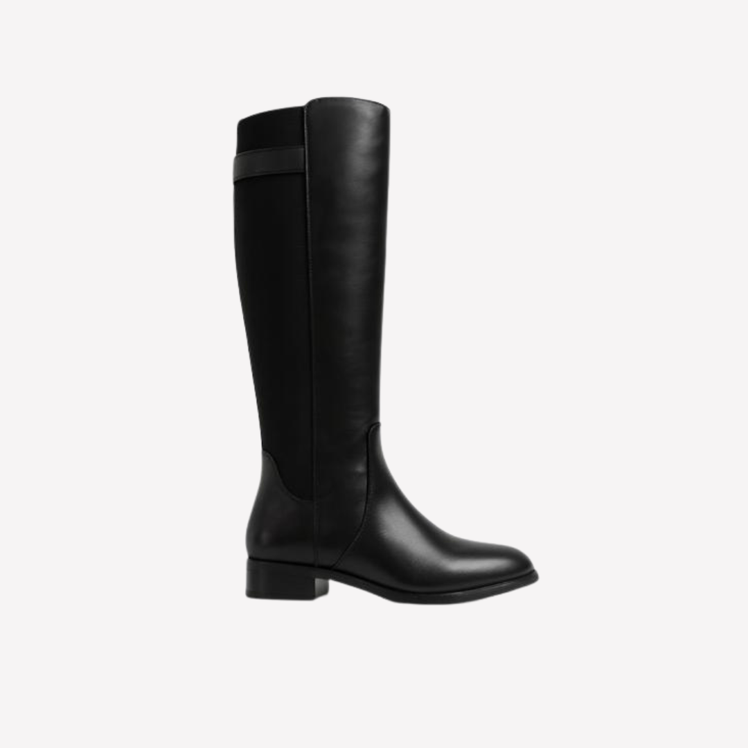 Bottes cavalières - Simili Cuir - Noir