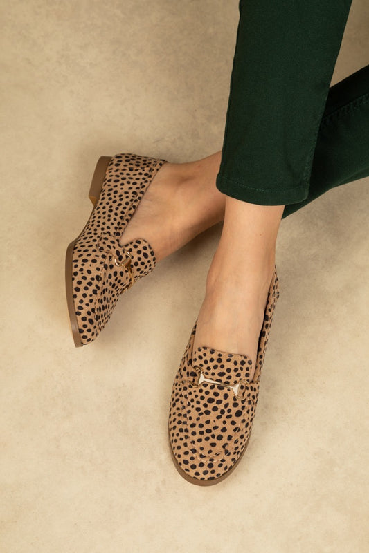 Mocassin - Daim - Leopard