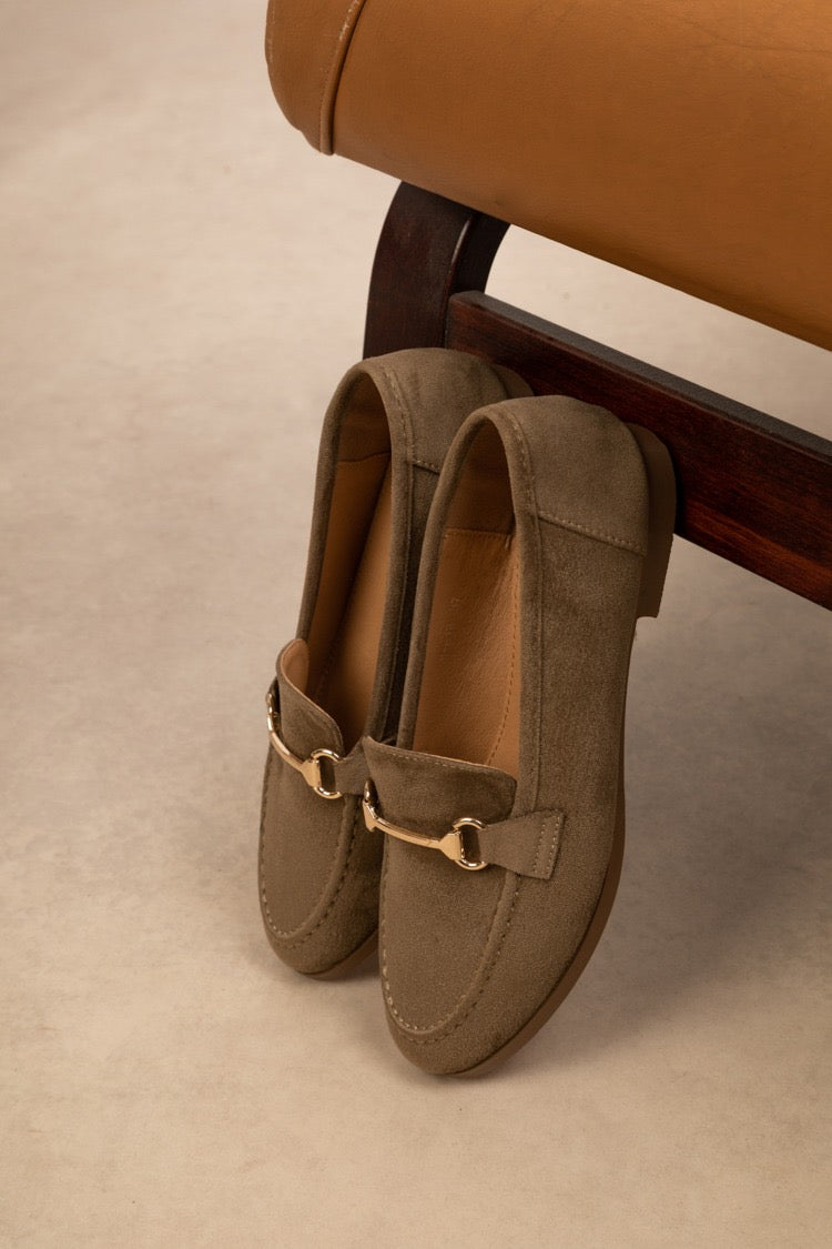 Mocassin - Daim - Vert