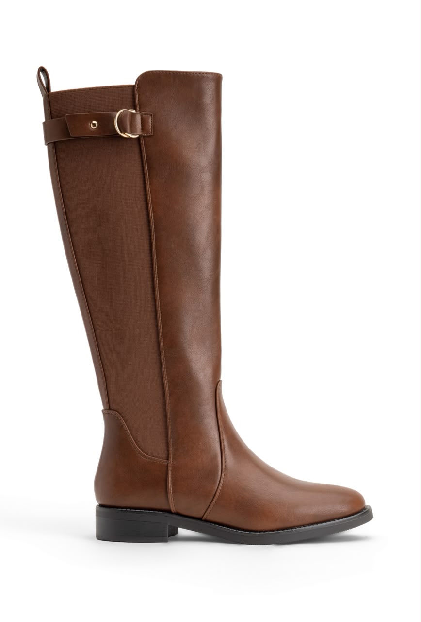 Bottes Cavalières Femme - Camel