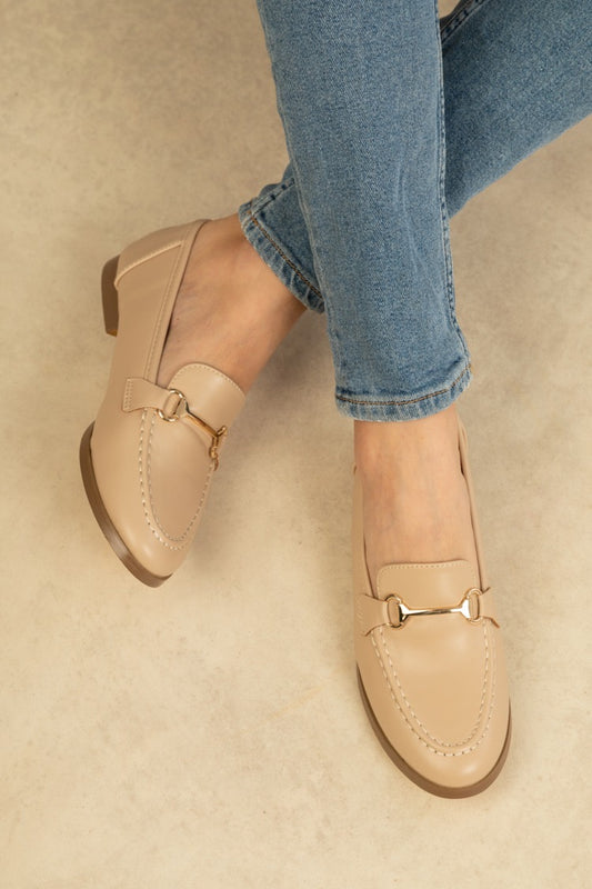 Mocassin - Simili cuir - Beige