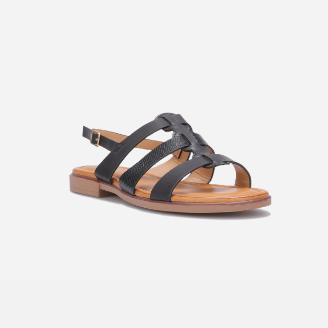 Sandale - Plate - Noir
