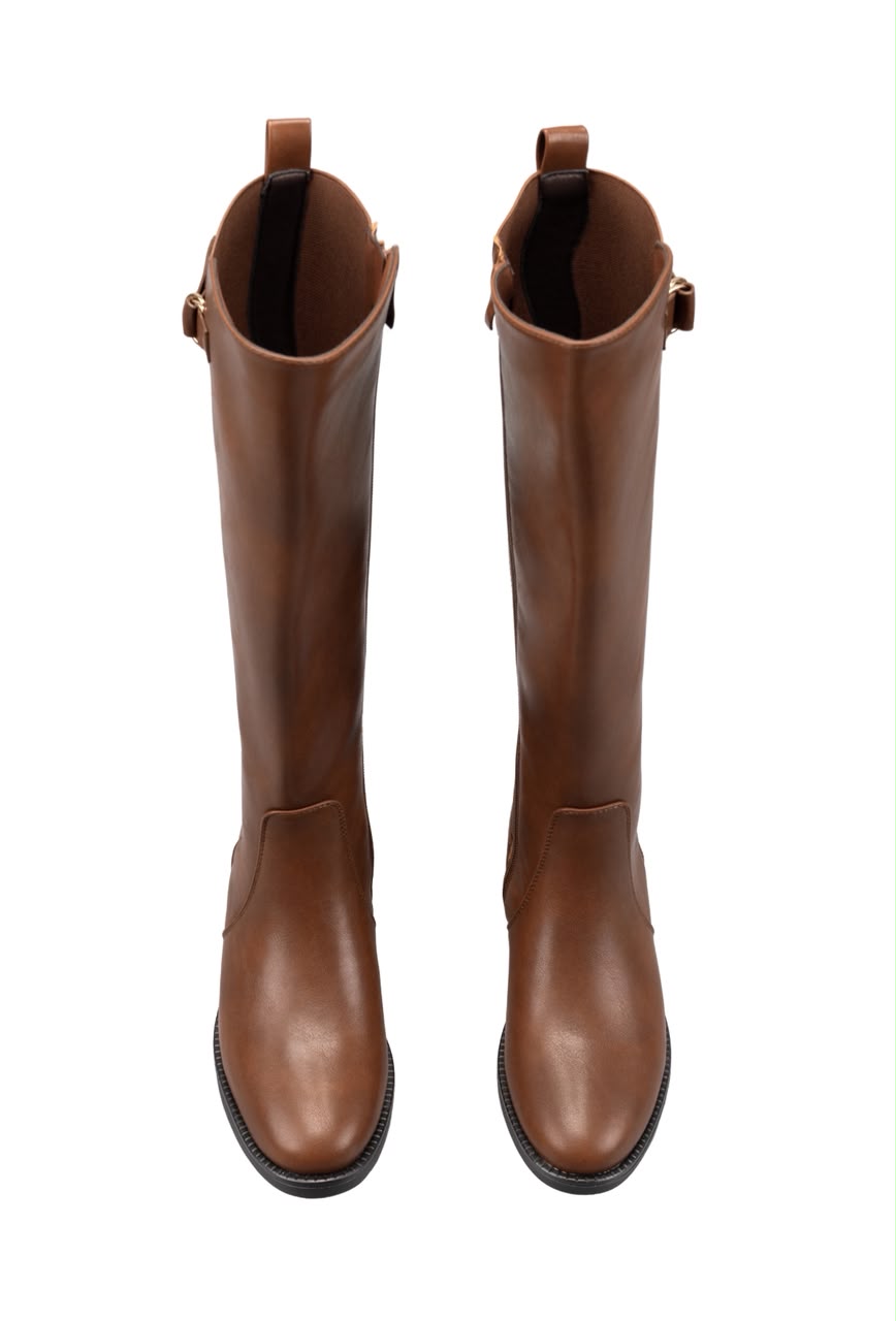 Bottes Cavalières Femme - Camel