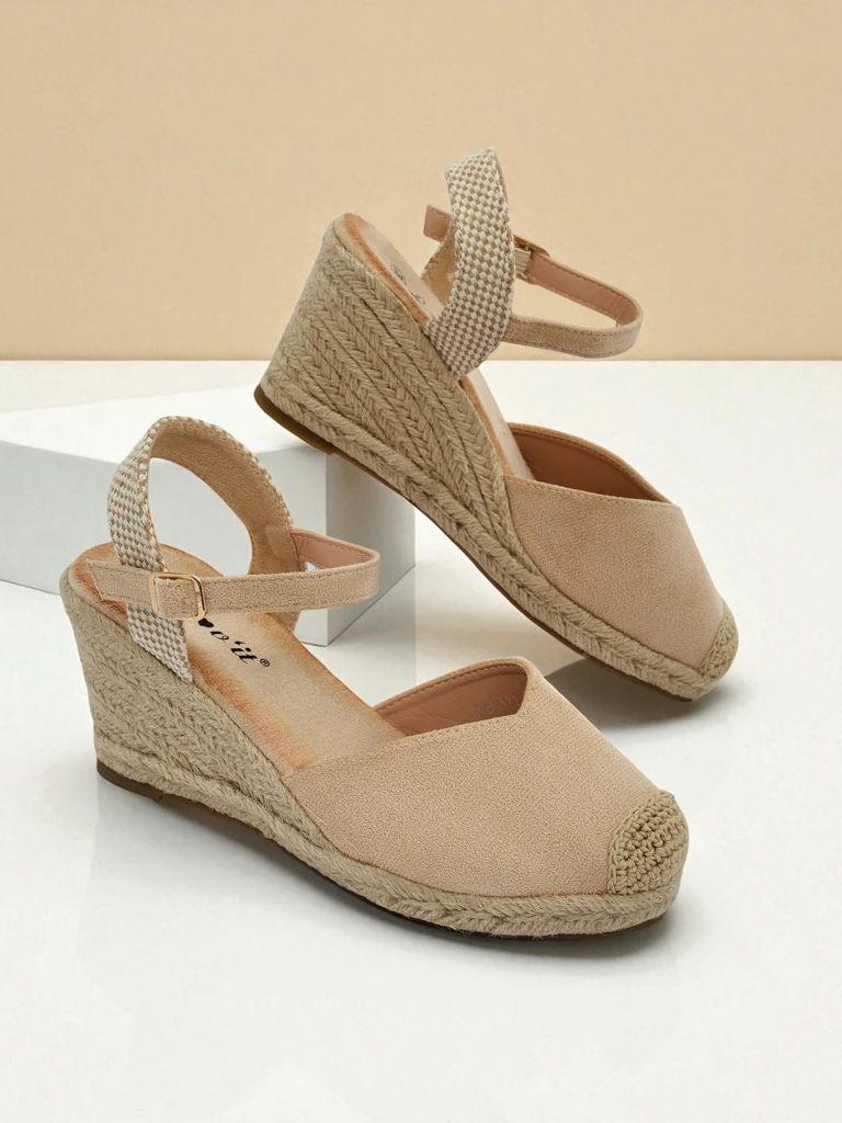 Espadrilles – Talon Compensé - Beige