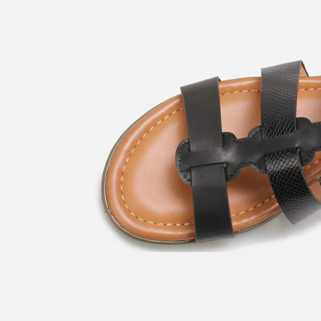 Sandale - Plate - Noir