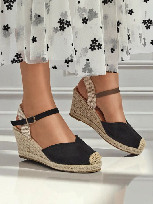 Espadrilles – Talon Compensé - Noir