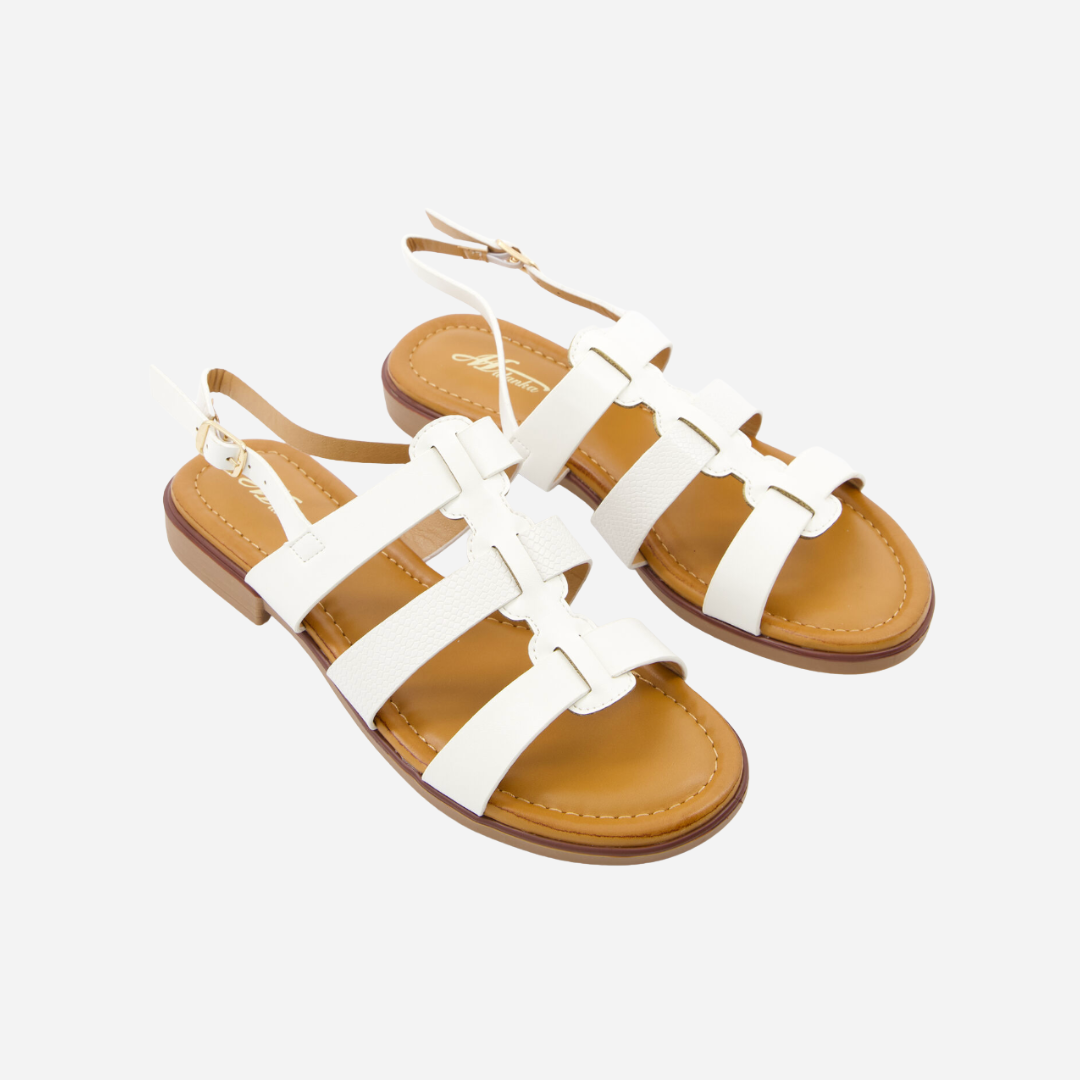 Sandale - Plate - Blanc