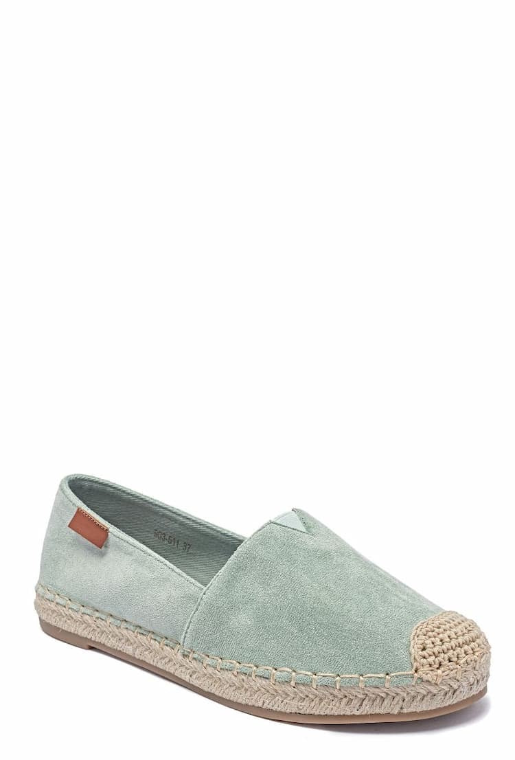 Espadrille -Daim - vert