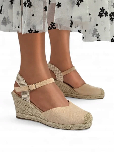 Espadrilles – Talon Compensé - Beige