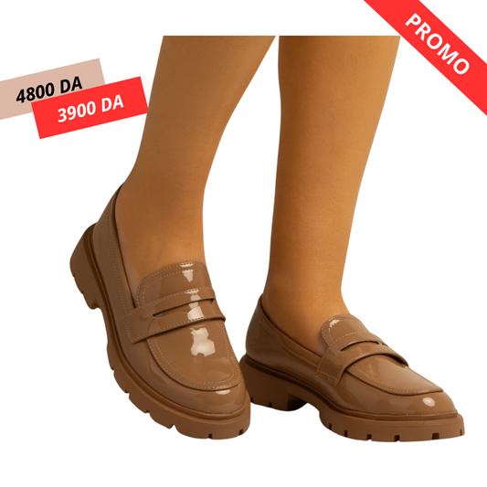 Mocassin Simili-Cuir Khaki