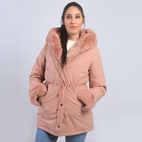 Blin Vestes Longue Doublure Fourrure - Rose