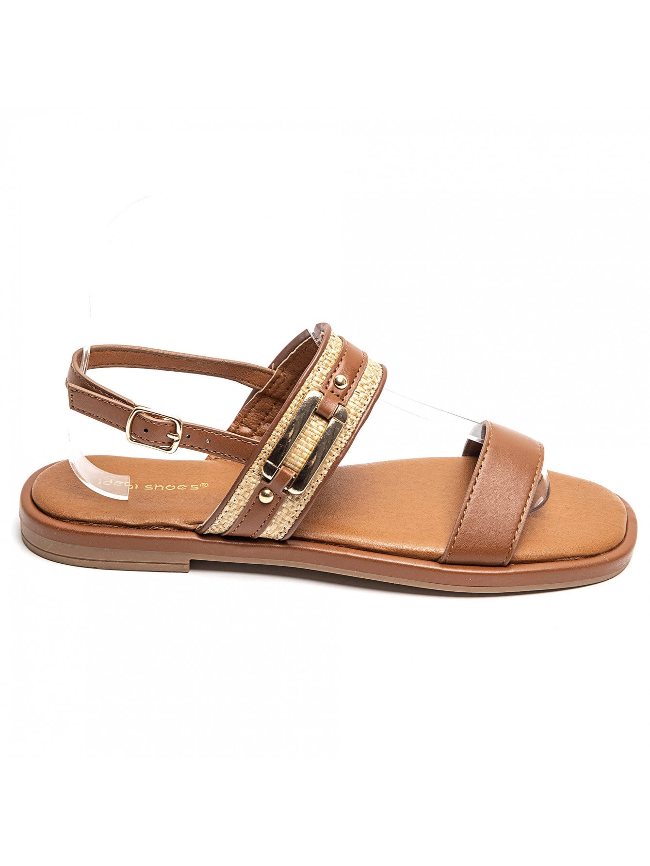 Sandale - Plate - Camel