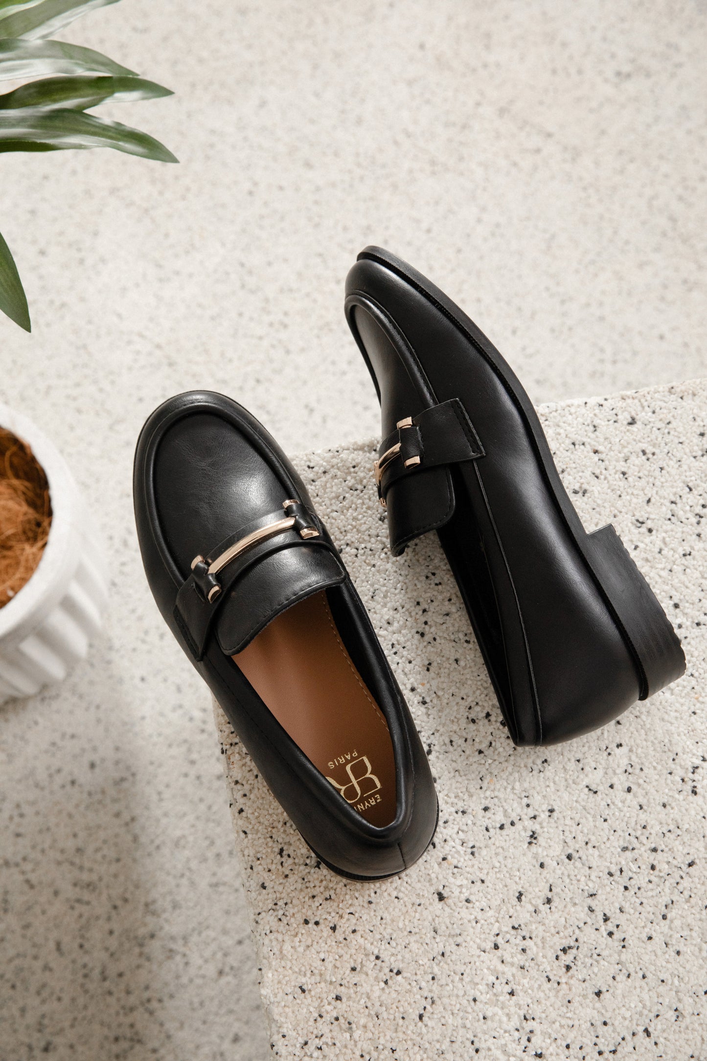 Mocassin - Simili cuir - Noir