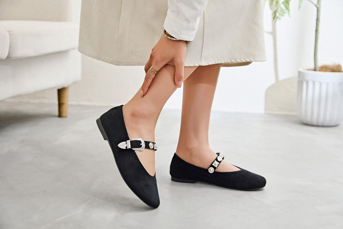 Ballerine - Daim - Noir