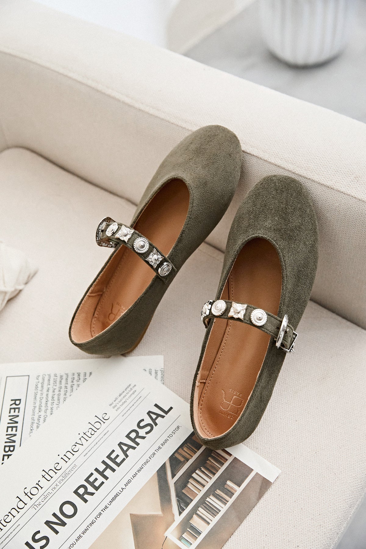 Ballerine - Daim - Vert