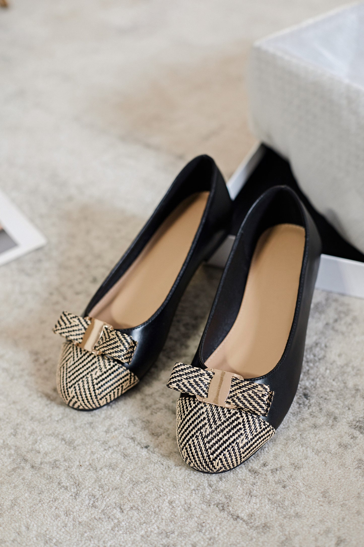 Ballerine - Simili cuir - Noir