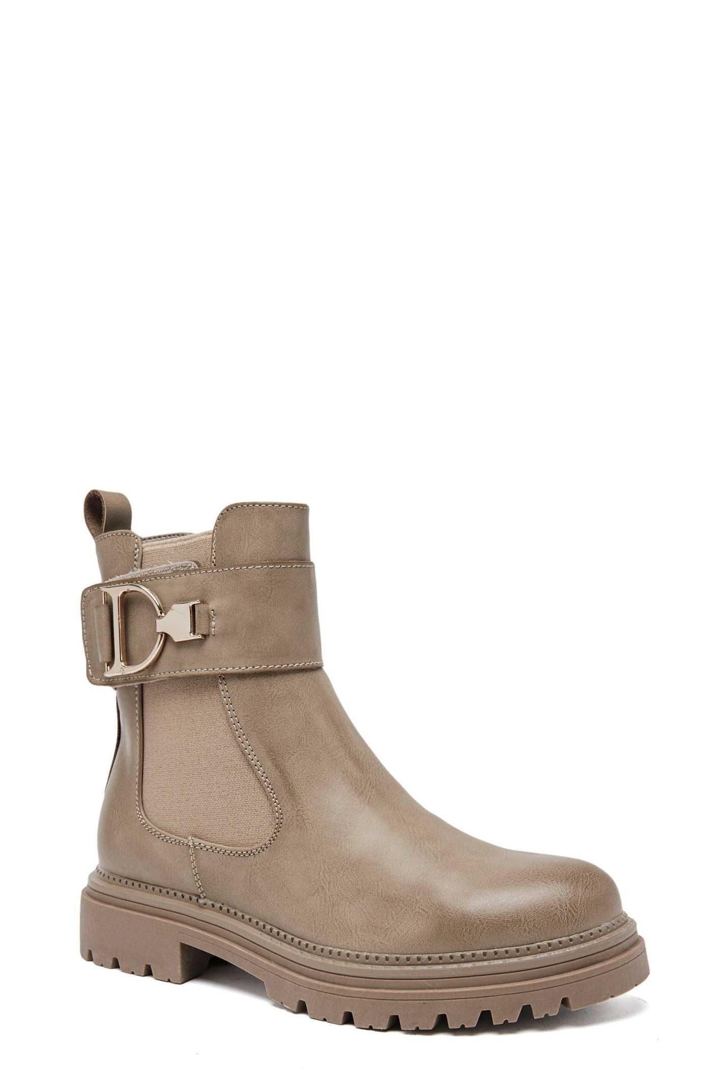 Bottine - Simili cuir - Taupe