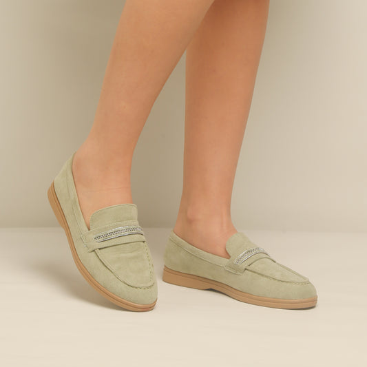 mocassin en daim