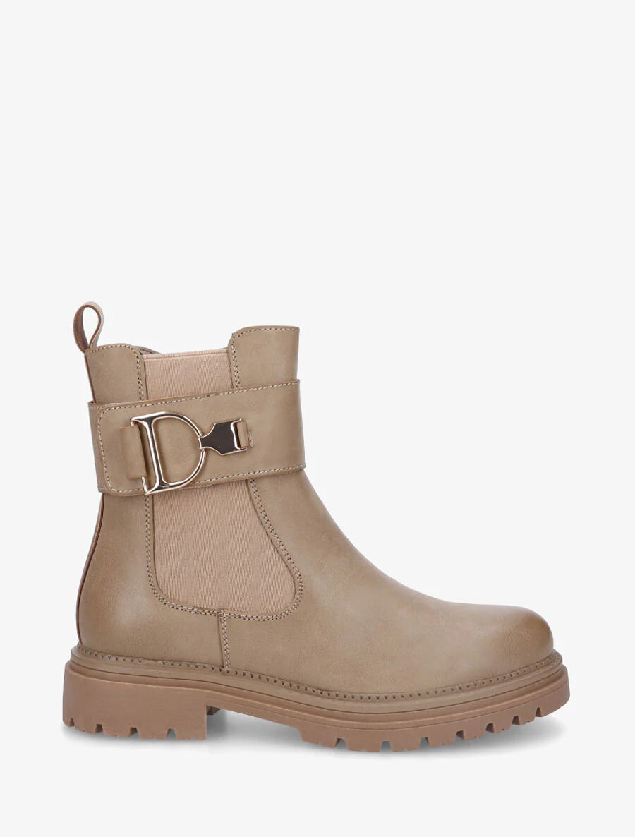 Bottine - Simili cuir - Taupe