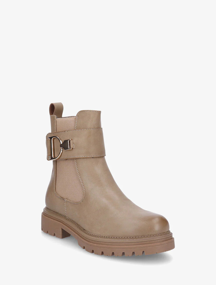 Bottine - Simili cuir - Taupe