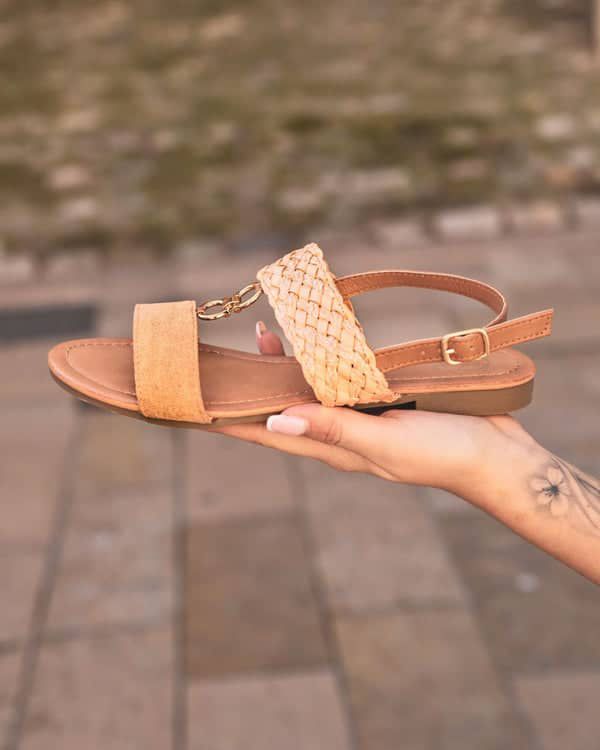 Sandale - Palte - Camel