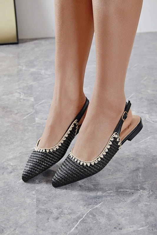Ballerine - Plate - Noir