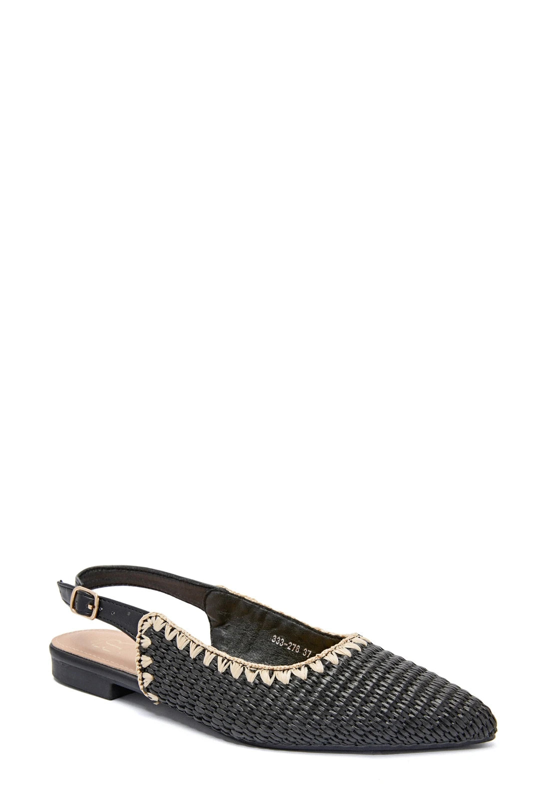 Ballerine - Plate - Noir